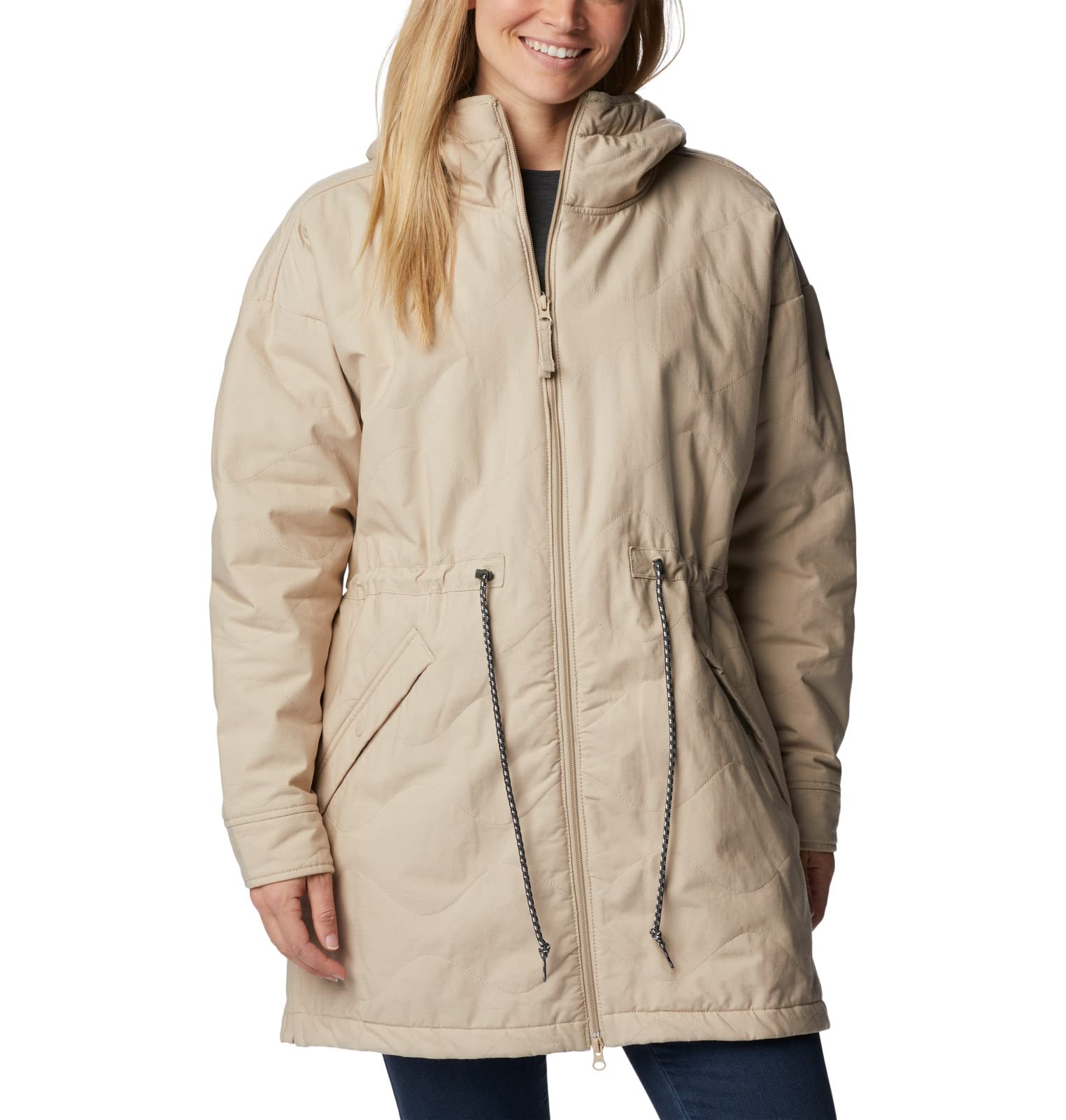 Columbia Women’s Crystal Crest Quilted Jacket, Ancient Fossil, Large