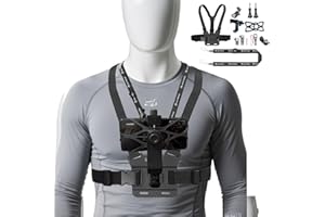 WLPREOE Phone Chest Mount Harness Strap Accessories Kit for POV/VLOG for Immersive Filming Video, Fishing- Body Camera Mount 