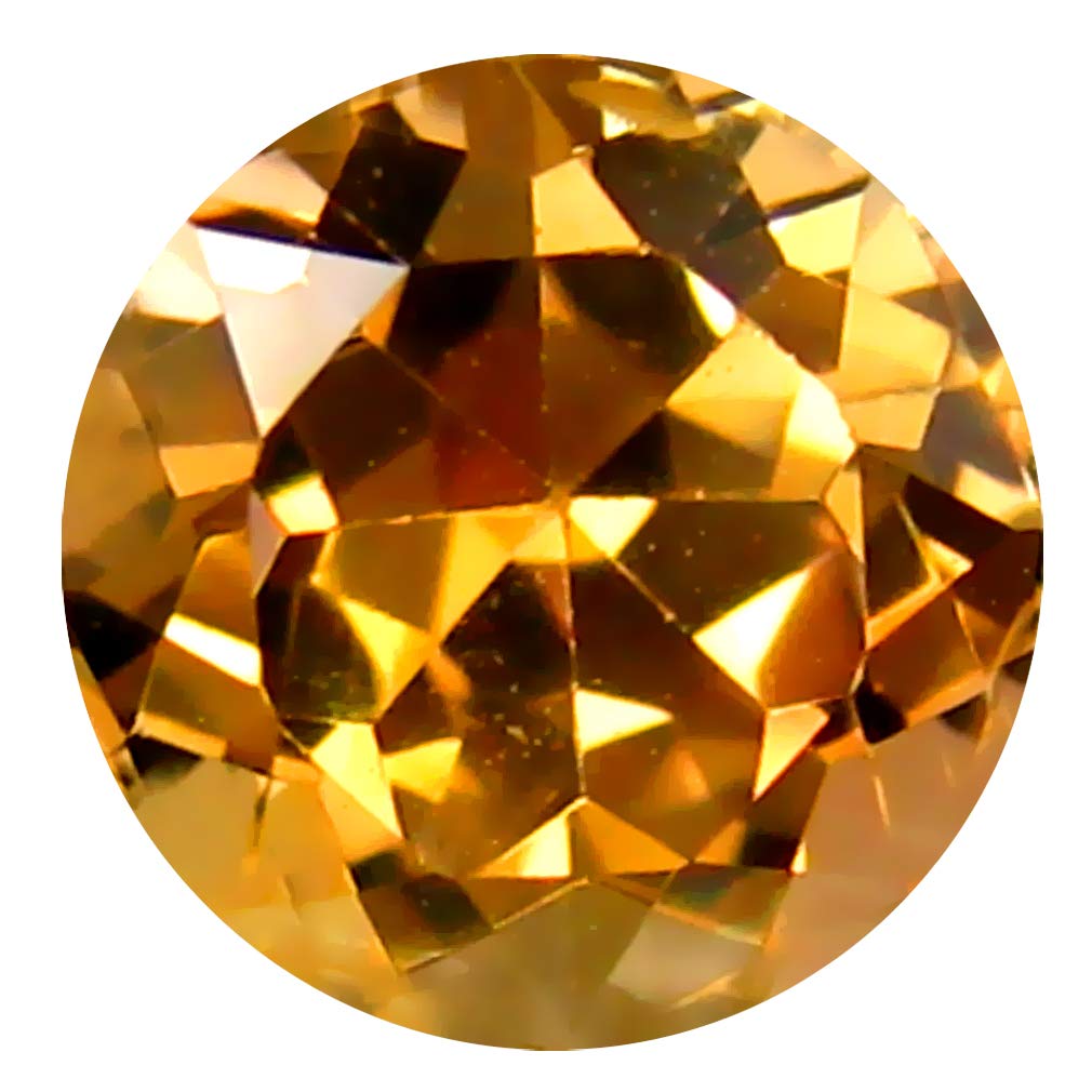 0.95 ct ROUND CUT (6 mm) UN-HEATED YELLOW TANZANITE NATURAL LOOSE GEMSTONE