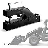 EBESTTECH Bucket Trailer Hitch for Tractor 1PC Black | Clamp On Trailer Hitch Receiver 2" Ball Mount Adapter Compatible with Deere Bobcat Bucket Trailer Hitch Attachment