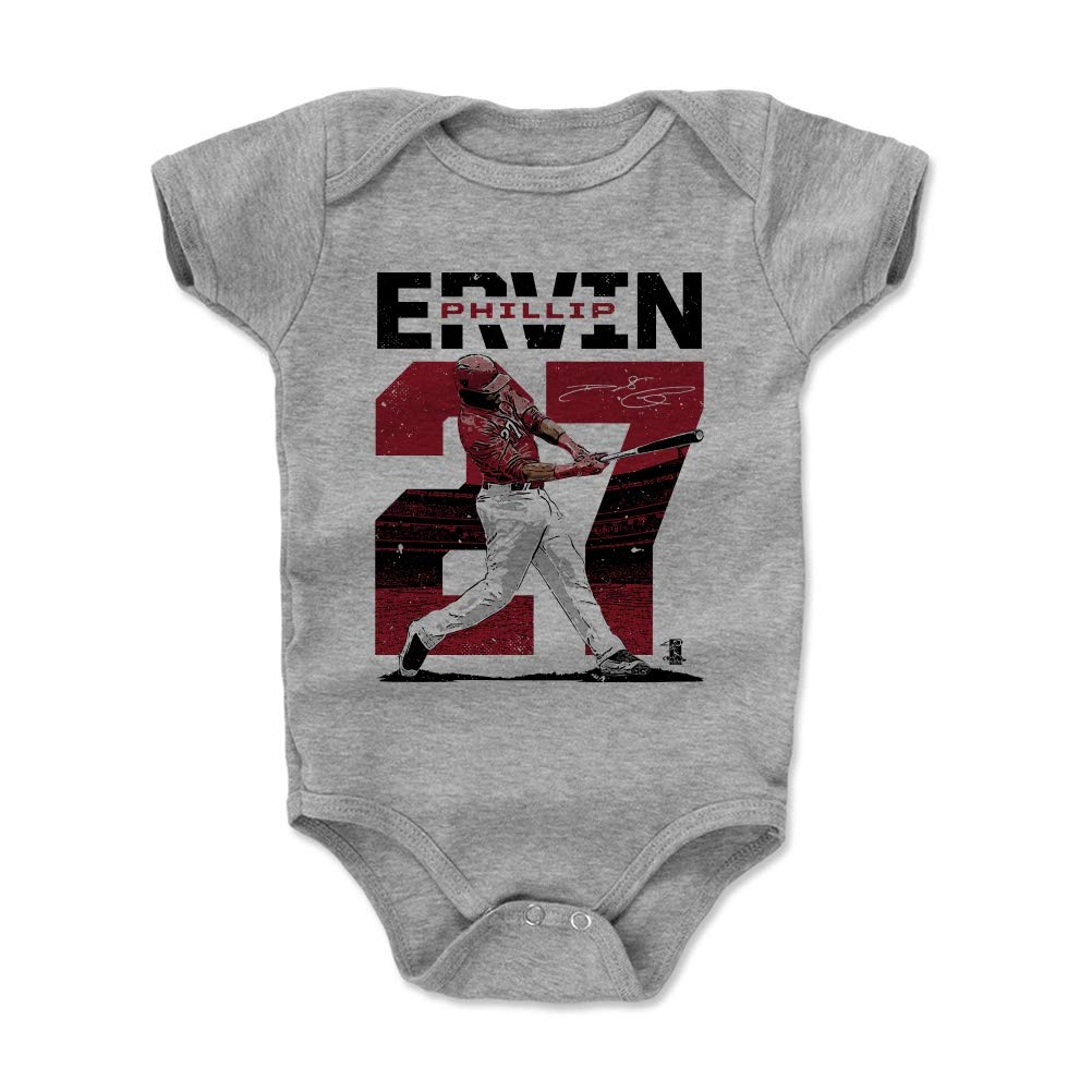 500 LEVEL Phillip Ervin Baby Clothes & Onesie (3-6, 6-12, 12-18, 18-24 Months) - Cincinnati Baseball Baby Clothes - Phillip Ervin Stadium