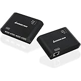 IOGEAR USB 2.0 4-Port 164' USB Extender Over Cat5/Cat5e/Cat6 Ethernet Cable, GUCE64