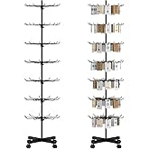 Hypergiant Retail Display Stand 7 Tier Rotating Rack For Store Display Shelves,Jewelry Keyring Socking Hats,Movable Shop Spinner for Toys Show ,Black,Adjustable height