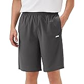 K-Swiss Men's Athletic Shorts with Zipper Pockets - Lightweight Gym Shorts with Drawstring for Running Workout Lounge Casual