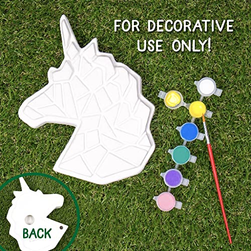 Creative Roots Mosaic Unicorn Stepping Stone, Includes 7Inch Ceramic