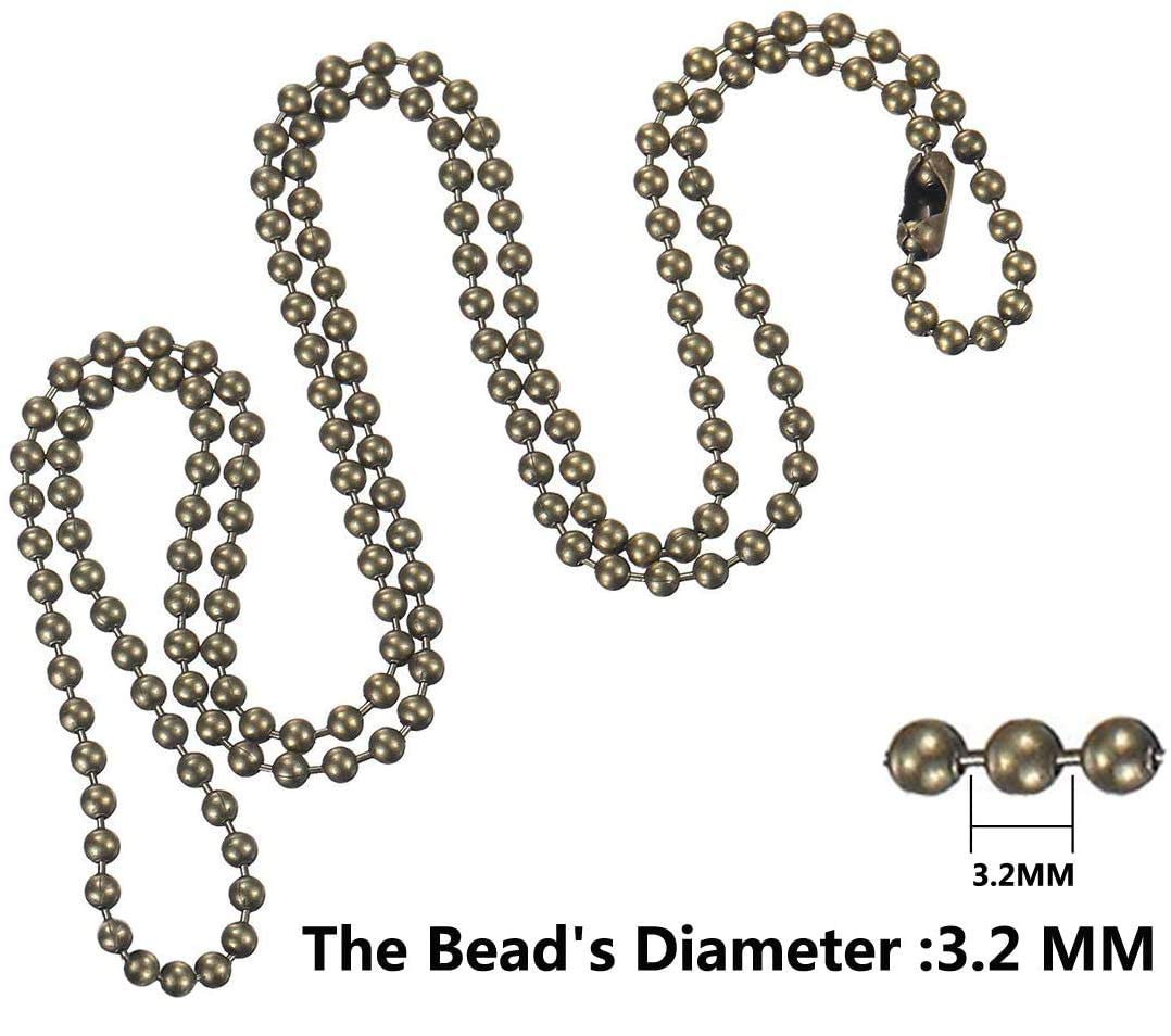 Pull Chain Extension, 2Pack 36" Stainless Steel Fan Chain Extender with 6 Strong Matching Connectors, Strong Bearing & Rustproof #6 Size Pull Chain for Ceiling Fan Pull Chain: Industrial & Scientific