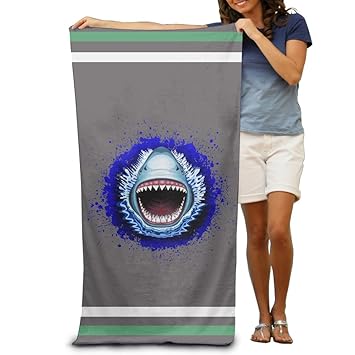 Requin Mâchoires Attack Adultes Coton Serviette De Plage 78