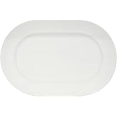 Fortessa Fortaluxe Superwhite Vitrified China Dinnerware, Cassia 12 5/8-Inch Oval Platter