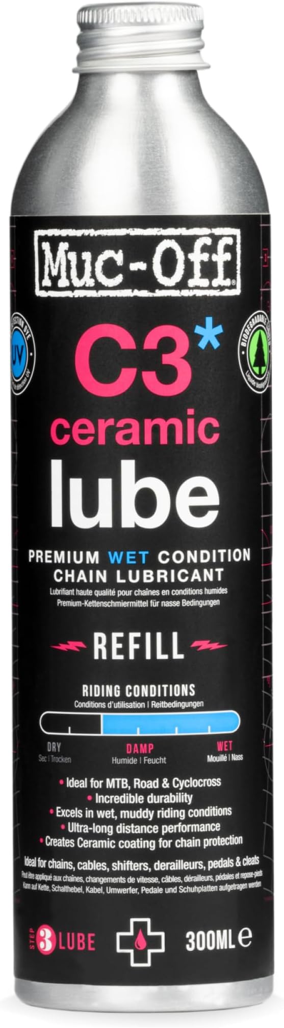 Muc Off C3 Wet Ceramic Chain Lube 300ml
