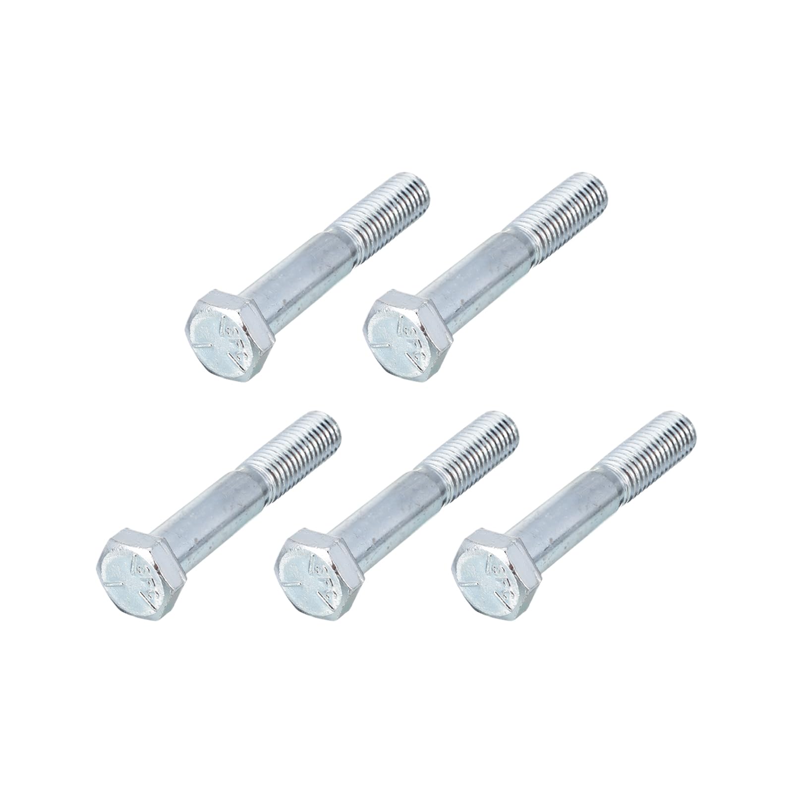 METALLIXITY Hex Bolts (1/2-20x3") 5Pcs, Grade 2 Carbon Steel Zinc Plated Partial Threaded, UNF Fine Thread Hex Head Screw Bolt - for Furniture Repair, Silver