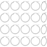 UNICRAFTALE 20 Pairs Huggie Hoop Earrings Stainless Steel Hoop Earring 24mm Cartilage Huggie Sleeper Earrings Set Metal Earring Hoops for DIY Jewelry Making Accessories