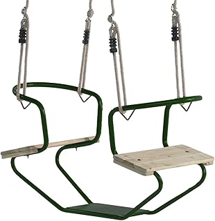 Loggyland Doppelschaukel Schiffsschaukel Schaukel für 2 Kinder (grün)