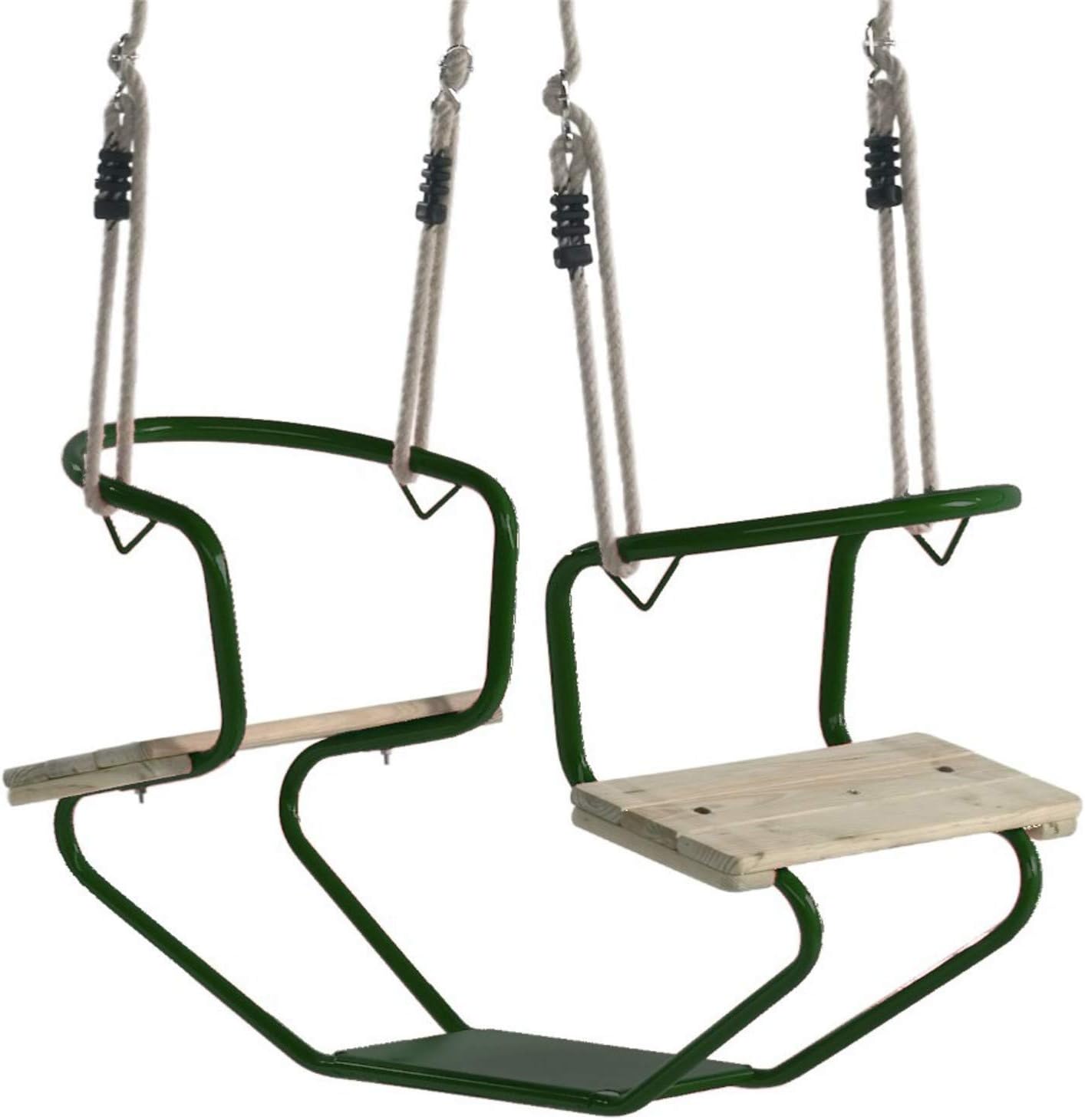 Loggyland Doppelschaukel Schiffsschaukel Schaukel für 2 Kinder (grün)