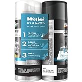 Dupli-Color Custom Wrap Wet Look Removable Automotive Paint Set - Includes 3 Oz Pep Coat and 11 Oz Onyx Black Ultra High Gloss Top Coat