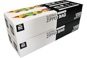 24/7 Bags – Slider Storage Bags, 2 Gallons with Expandable Bottom, 80 Count (4 Packs of 20)