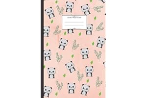 Cute Panda Composition Notebook: 6 x 9 Inches 100 Lined Pages | Notebooks for Girls Teens Women | School Home | Writing Notes