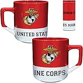 RFSJ United States Marine Corps 20 oz Campus Colors Mug – Official Team Logo Coffee Cup – Handwash Recommended – Includes One Mug