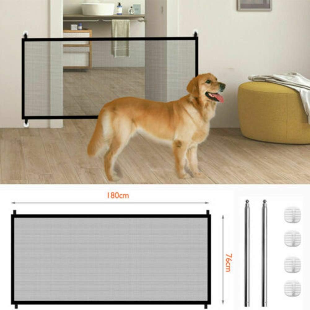 mesh pet gate with door