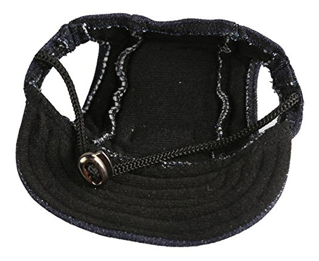 Dog Baseball Hat Leisure Cool Cotton Dog Accessory Puppy Hat(Black,S) (Black,S)