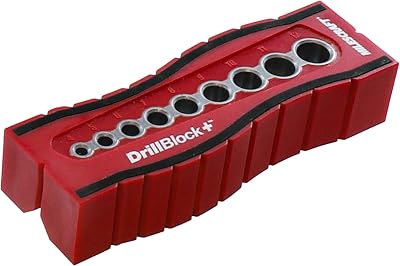 Milescraft DrillBlock+ Drill Guide 9 Sizes 4–12mm Precision Drilling Jig