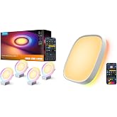 Govee Smart Recessed Lighting 6 Inch Bundle Smart Ceiling Light, RGBIC LED Square Ceiling Light