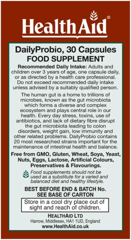 HealthAid DailyProbio Vegi Capsules, 30 -Count, White, 30 count (Pack of 1) - Image 3