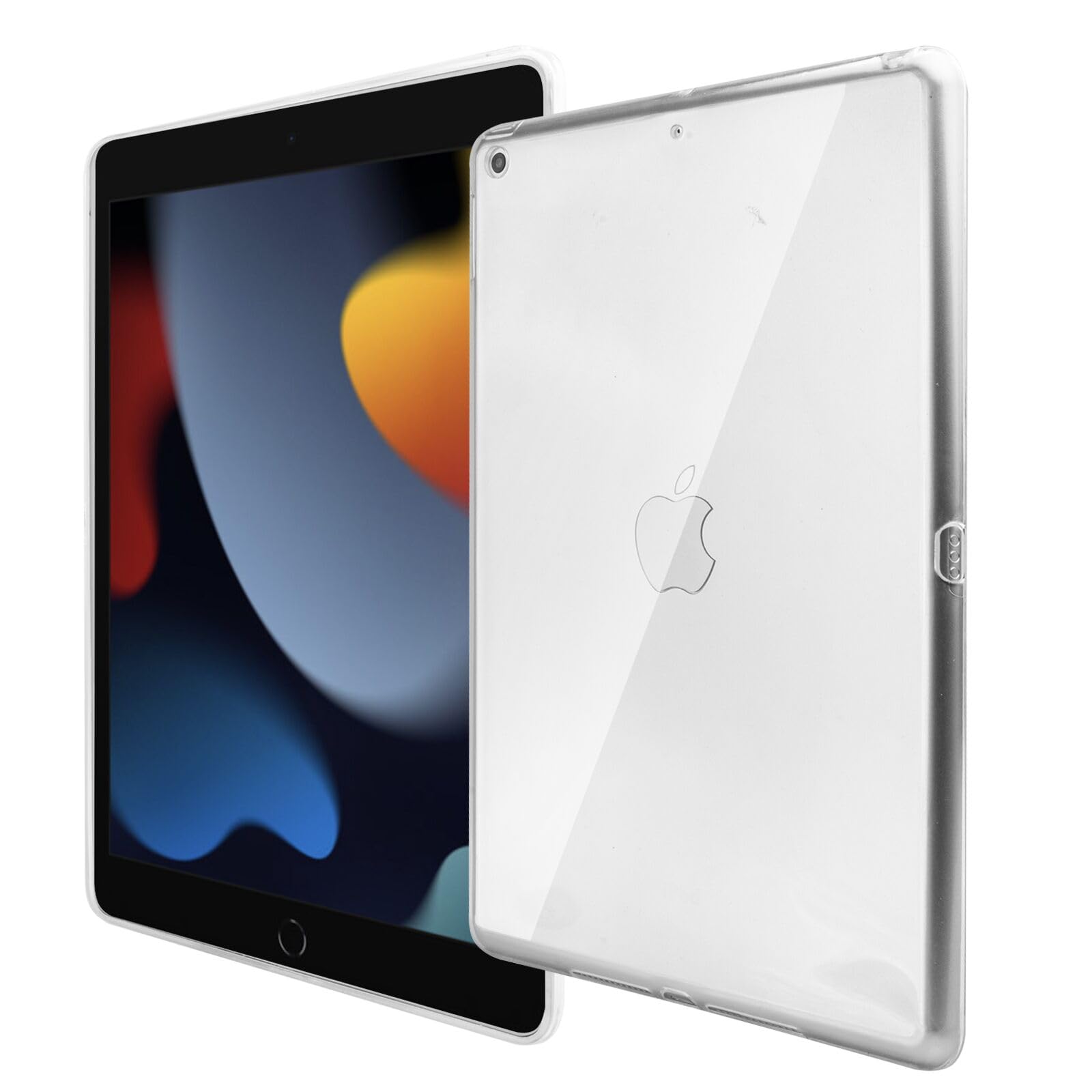 Clear Case for iPad 9th Generation 2021 / 8th Generation 2020/ 7th Generation 2019 10.2", Slim Soft Transparent TPU Back Cover