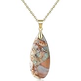 Suyi Stone Necklace for Women Teardrop Colorful Pendant Necklaces
