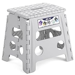 Delxo Folding Step Stool, 13 inch Non-Slip Foldable