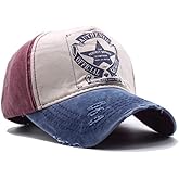 Elwow Men's Distressed Vintage Baseball Cap Sun Hat Driver Cap Washed Trucker Cap with Adjustable Strap