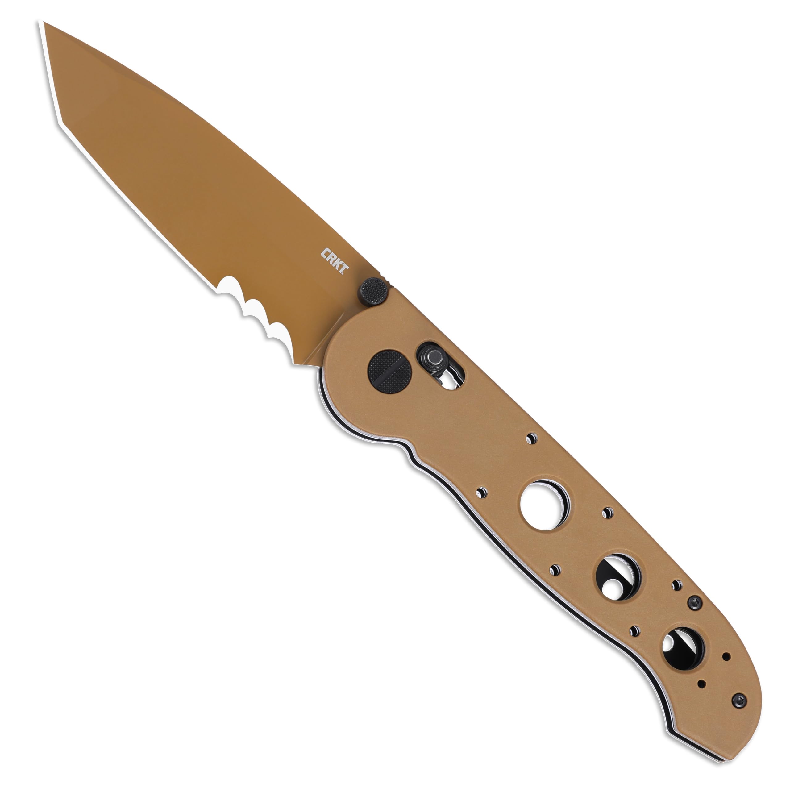 CRKT M16-14XD Folding Knife with Crossbar Lock: D2 Steel Plain Edge Blade, Grivory Handle, Reversible Pocket Clip, M16-14XD Image