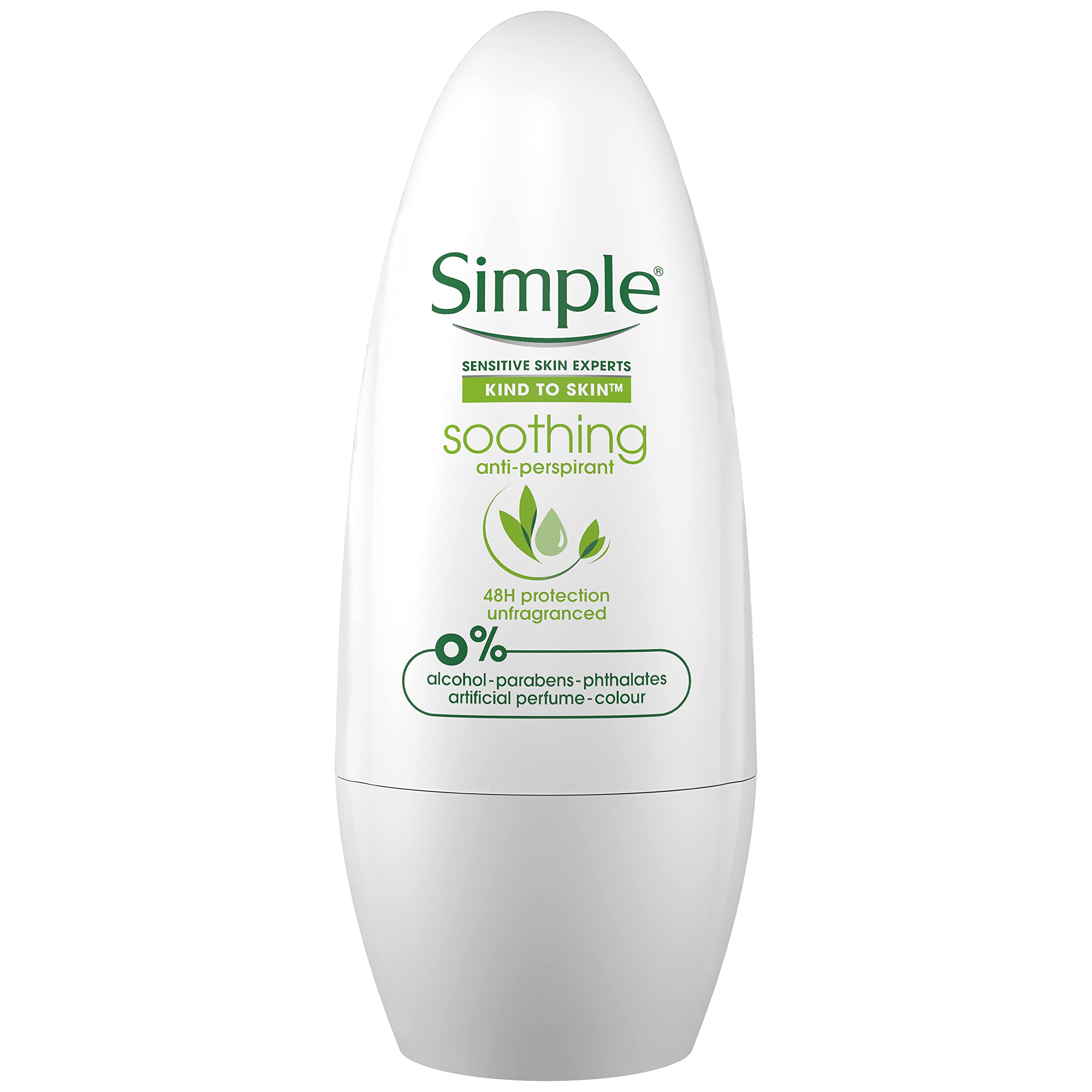 Simple Soothing Anti-perspirant Deodorant Roll-On Pack of 6 50ml