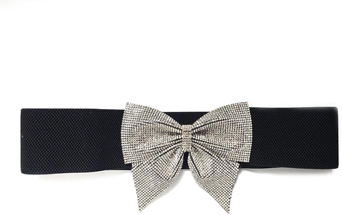 Amazon Co Jp リボンベルト レディース リボンc フリーサイズ約65cmから約90cm ウエストマーク ハイウエスト 幅広ベルト フォーマル カジュアル ビジュー ラインストーン 服 ファッション小物