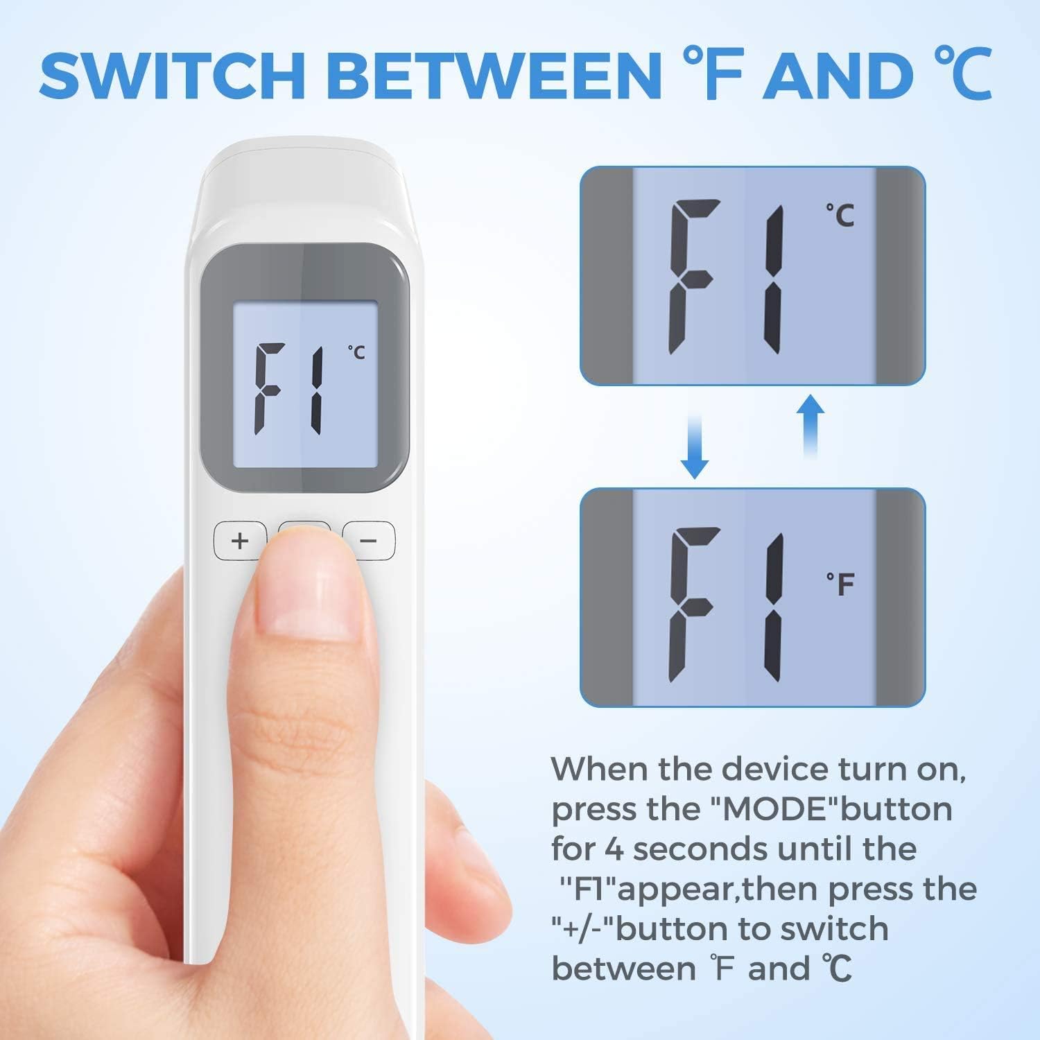 Thermometer for Fever, No-Touch Forehead Thermometer with Object Mode Function,Fever Alert and 32 Set Memory Recall,Best Care Thermometer for Adults and Baby Kids: Health & Personal Care