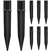 8 Pack Reinforced Ground Stakes, 0.75" x 5.12" Solar Lights Spikes, ABS Plastic Replacement Nails for Pathway Garden Torch Lights