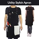 Stenffy Canvas Work Apron Multiple Pockets Gardening Painting BBQ Artist view 2
