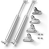 Vepagoo Stainless Steel 20in 100lb/445N Gas Strut with Brackets – Rustproof Marine Lift Support for Boat Hatch, RV Locker & O