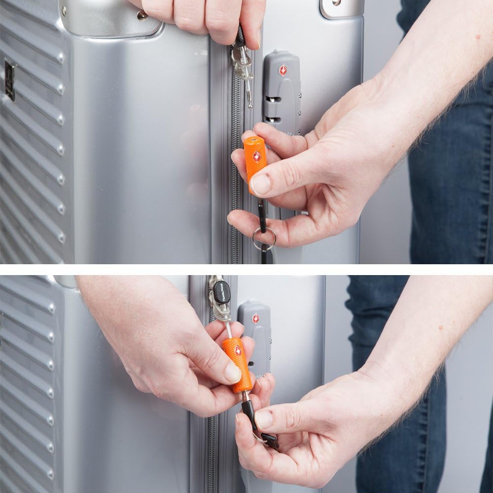 4 Pack TSA Approved Luggage Locks with Keys for Travel – Flexible Ultra Secure Mini Key Padlock & Metal Zinc Alloy Material – Orange: Home Improvement