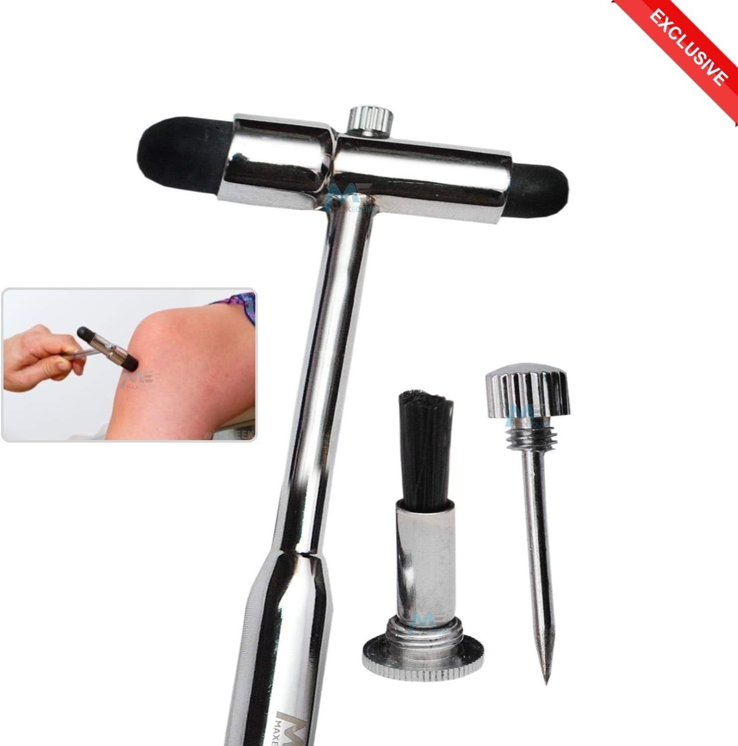 Medical Reflex Hammer Buck Including PIN & Brush Tendon Physiotherapy
