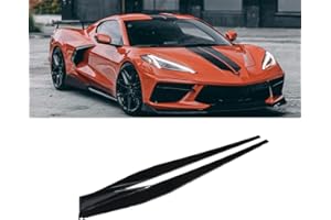 AUTRAGO Side Skirts for 2020-2024 Corvette C8, Replacement for 2020-Present Corvette C8, C8 Corvette Accessories,Side Skirts Replacement (Gloss Black)
