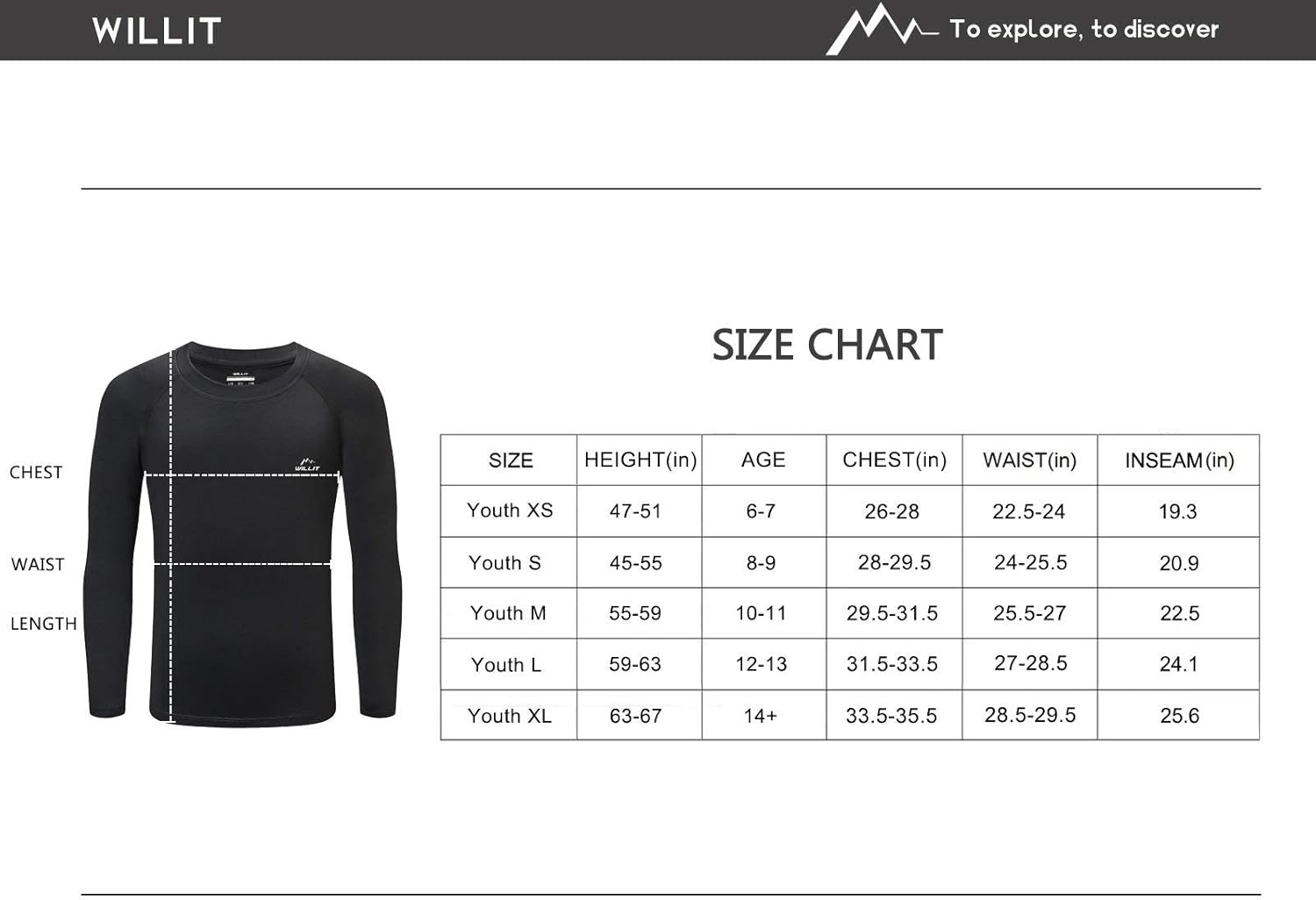 Willit Youth Boys' Compression Leggings Sports Tights Athletic Running Basketball Pants Kids Base Layer Quick Dry : Clothing