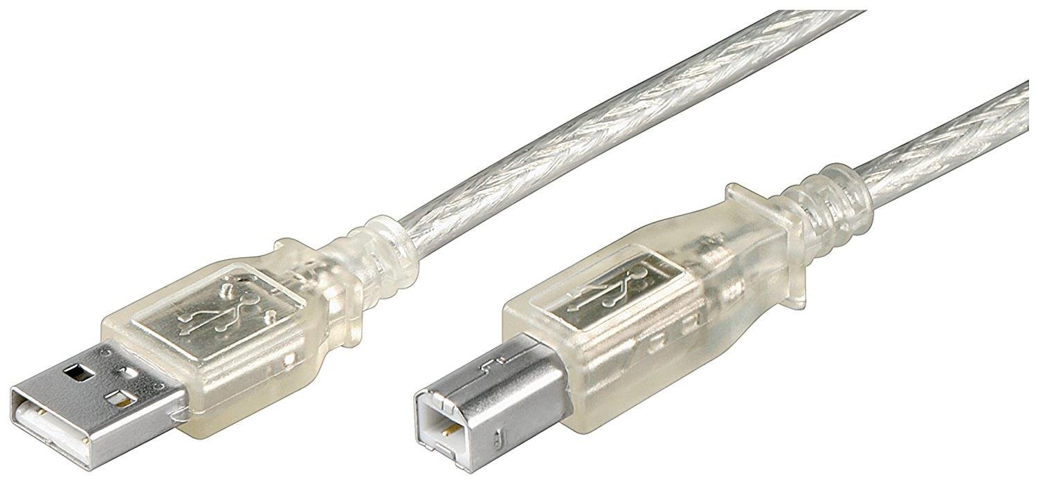 Goobay 68606 USB 2.0 HI-Speed Cable, Transparent