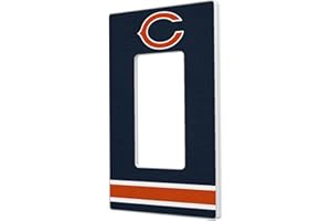 STRATEGIC PRINTING Chicago Bears Stripe Single Rocker Light Switch Plate