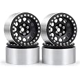RCLIONS Aluminum 2.2 Race Beadlock Wheels For 1:10 Wraith RC Crawler - Set Of 4