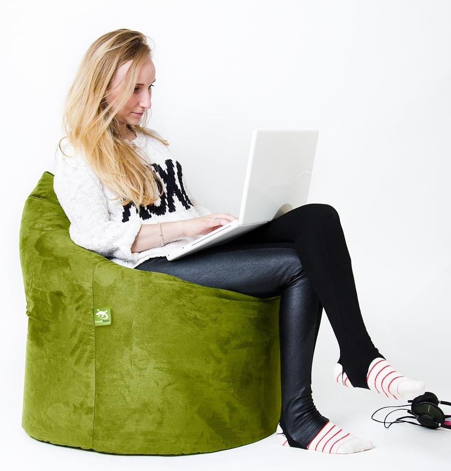 Lounge Lizard Metropolis Bean Bag Pouf Chair - Green - by the Beanbag Comfort Co
