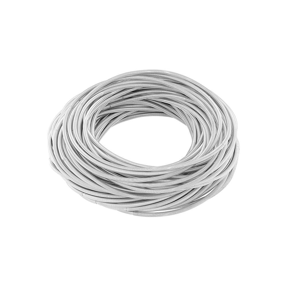 UNICRAFTALE Minimalist Steel Spring Chain Stretch Bracelet 58.5mm Guitar String Coil for Summer Gifts Women Metal Bangle Stackable Wire Layered Bracelets