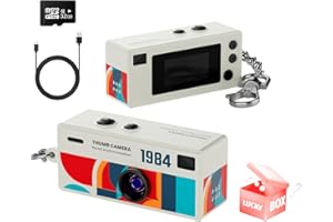 KOOMTOOM Portable Thumb Camera,1080P Mini Camera Keychain 130° Wide Angle Pocket Video Recorder Gift for Kids Students,Surpri