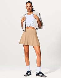 SANTINY 14" Tennis Skirt Golf Skorts with Pockets