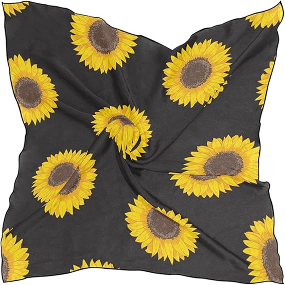 Bufandas de moda para mujer, patrón botánico sin costuras con cabezas