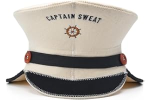Halsa Sauna Hat - Captain Sweat Wool Sauna Cap for Men & Women, Eco-Friendly, Handmade, Breathable, One Size Fits All - Spa, Steam Room, Banya